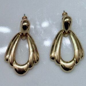 Monet Gold Teardrop Earrings